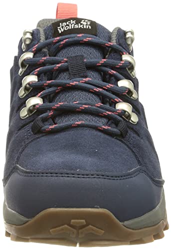 Jack Wolfskin Women's Refugio Texapore Low W Hiking Shoe, Dark Blue/Grey, 6