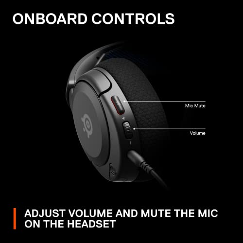 SteelSeries New Arctis Nova 1P Multi-System Gaming Headset — Hi-Fi Drivers — 360° Spatial Audio — Comfort Design — Durable — Lightweight — Noise-Cancelling Mic — PS5/PS4, PC, Xbox, Switch - Black