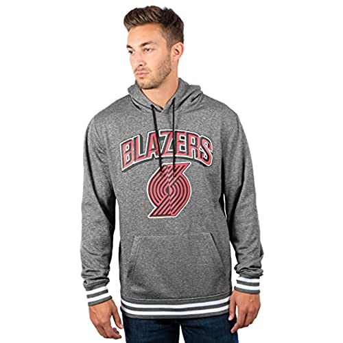 Ultra Game NBA Men's Soft Fleece Hoodie Sweatshirt, Heather Gray, Small