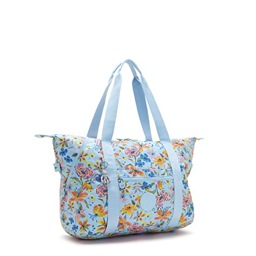 Kipling Women's Art Medium Tote Bag, Lightweight Large Weekender, Travel Handbag, Wild Flowers