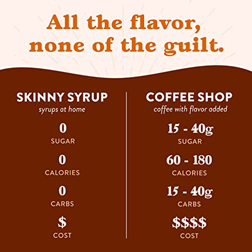 Jordan's Skinny Syrups Caramel, Sugar Free Coffee Flavoring Syrup, 25.4 Ounce (Pack of 6)