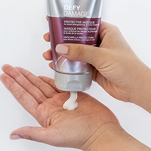 Defy Damage Protective Masque | For Color-Treated Hair | Strengthen Bonds and Preserve Hair Color | With Moringa Seed Oil and Arginine | 1.7 Fl Oz