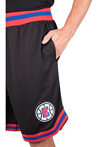Ultra Game NBA Los Angeles Clippers Mens Woven Basketball Shorts, Team Color, XX-Large