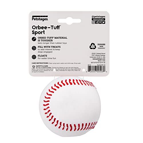 Planet Dog Orbee-Tuff Baseball Treat-Dispensing Dog Chew Toy