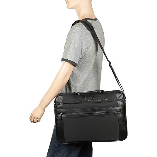 Kenneth Cole Reaction 18.4' Slim Top Zip Laptop Portfolio Laptop Bag, Black