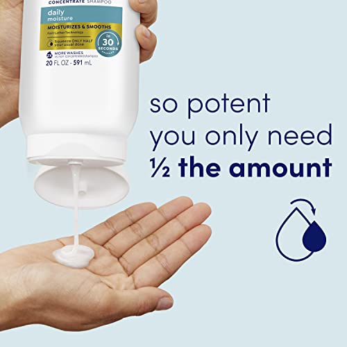 Dove Concentrate Shampoo And Conditioner Set For Dry Hair Moisturizes And Smooths In 30 seconds, 2X More Washes, Combo Pack, 20 fl oz (Pack of 2)