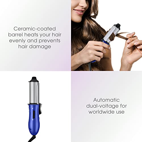 Conair Travel Curling Iron, Mini 1- Inch Ceramic Curling Iron in Blue by Travel Smart