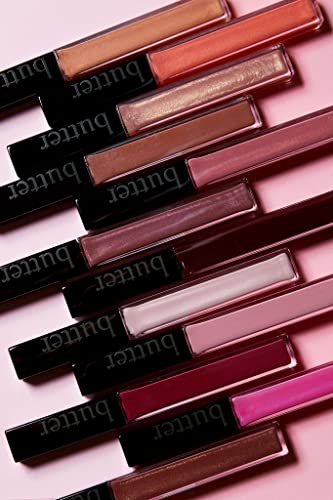 butter LONDON Plush Rush Plumping Lip Gloss, Ultra-Shine and Hydrating, Improves Lip Texture, Cruelty Free, Flirt