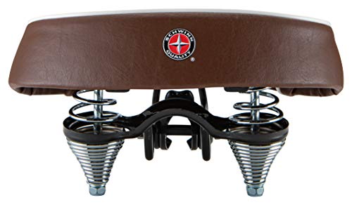 Schwinn Comfort Bike Seat, Quilted, Wide Saddle, Brown