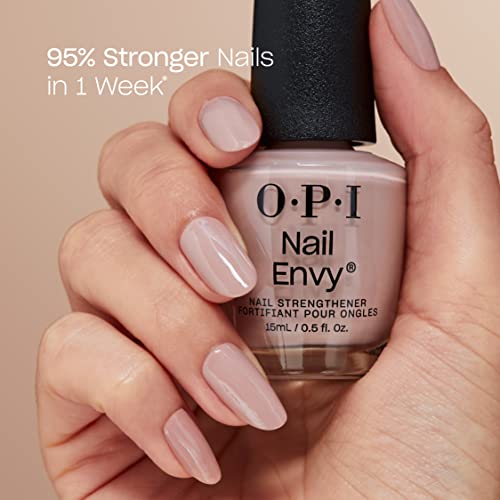 OPI Nail Envy, Nail Strengthening Treatment, Stronger Nails in 1 Week, Vegan Formula, Sheer Soft Nude Finish, Bubble Bath, 0.5 fl oz