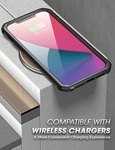 SUPCASE Unicorn Beetle EXO Pro Series Case for iPhone 12 Mini (2020 Release) 5.4 Inch, with Built-in Screen Protector Premium Hybrid Protective Clear Bumper Case (Black)
