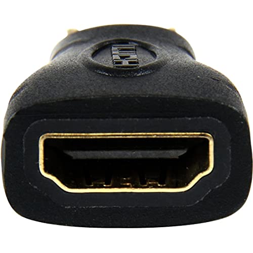 StarTech.com HDMI® to HDMI Mini Adapter - HDMI Female to Mini HDMI Male for camera to a High Definition TV or Monitor (HDACFM),Black 0.5' x 0.9' x 1.4'