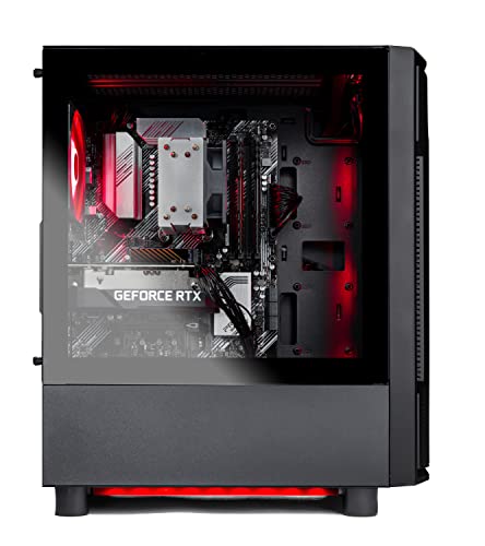 Skytech Shadow Gaming PC Desktop – AMD Ryzen 7 5700X 3.4 GHz, NVIDIA RTX 3060, 1TB NVME SSD, 16GB DDR4 RAM 3200, 600W Gold PSU, 11AC Wi-Fi, Windows 11 Home 64-bit