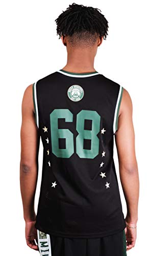 Ultra Game NBA Milwaukee Bucks Mens Jersey Sleeveless Muscle T-Shirt, Black, Large