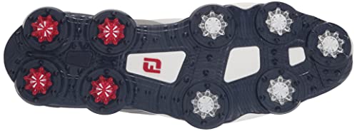 FootJoy Men's Tour Alpha Golf Shoe, White/Navy/Grey, 11.5