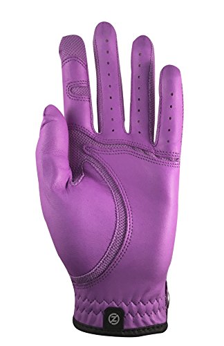 Zero Friction GL70013 Men's Cabretta Elite Golf Gloves, Purple, One Size, Left Hand