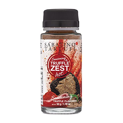 Sabatino Tartufi Truffle Zest Seasoning Hot, The Original All Purpose Gourmet Truffle Powder, Plant Based, Vegan and Vegetarian Friendly, Low Carb, 1.76 oz …