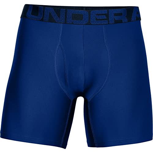 Under Armour Men's Tech 6-inch Boxerjock 2-Pack , Royal (400)/Academy Blue , Small