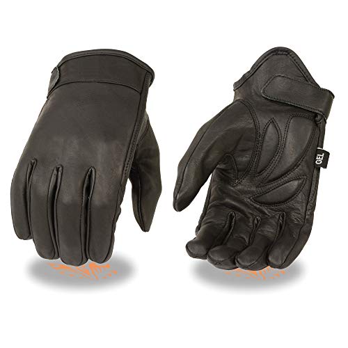Milwaukee Leather MG7510 Men's 'Gel Palm' Black Short Wrist Leather Gloves - X-Large