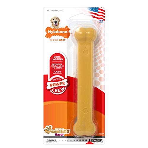 Nylabone Power Chew Flavored Durable Chew Toy for Dogs Peanut Butter Large/Giant (1 Count)