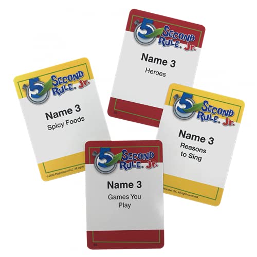 5 Second Rule Jr. — Board Game — Just Spit It Out — Competitive Family-Friendly Game — For Ages 6+ — 3+ Players