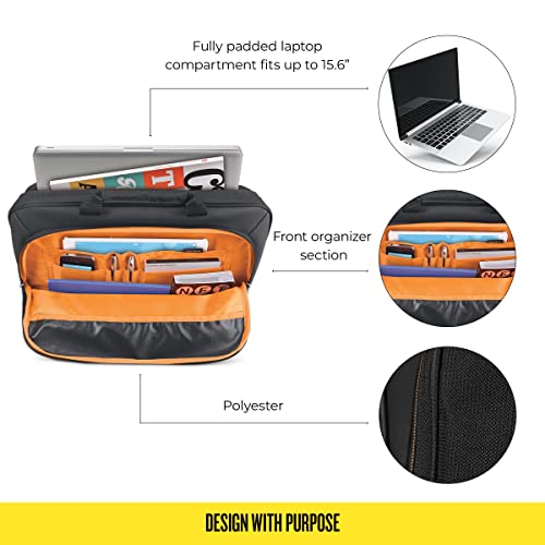 Solo New York Ace Slim Brief 15.6 Inch Device Briefcase, Black