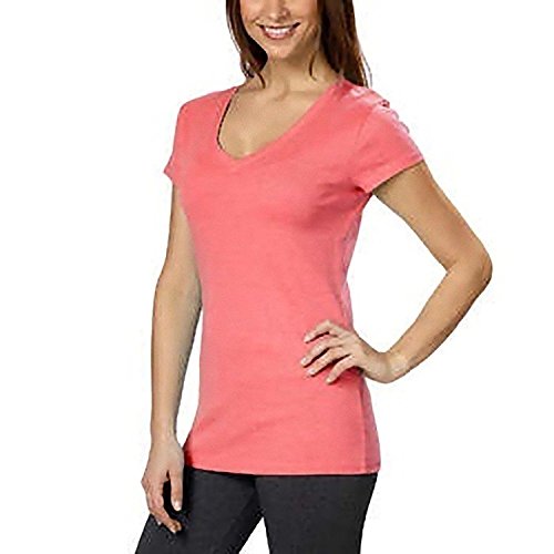 Kirkland Signature Ladies' Cotton V-Neck Tee (Small, Pink)