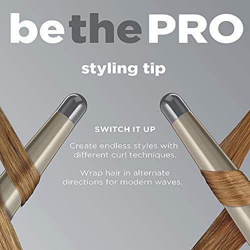 INFINITIPRO BY CONAIR Tourmaline Ceramic 1 1/4-Inch to 3/4-Inch Curling Wand, Tapered wand produces beachy waves