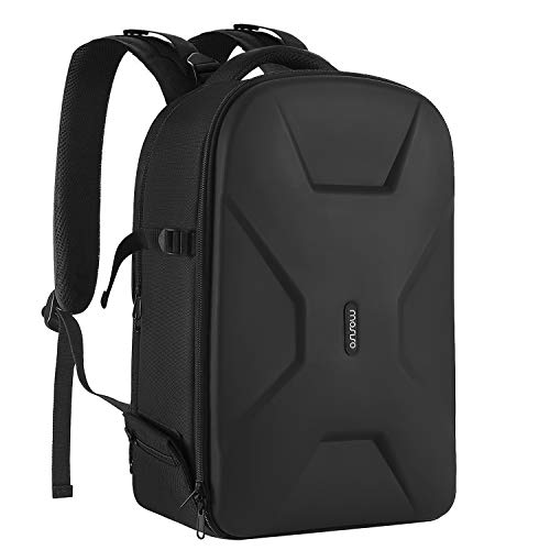 MOSISO Camera Backpack, DSLR/SLR/Mirrorless Photography Camera Bag 15-16 inch Waterproof Hardshell Case with Tripod HolderandLaptop Compartment Compatible with Canon/Nikon/Sony, Black