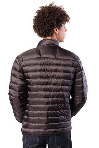 Ultra Game NBA Philadelphia 76ers Mens Lightweight Packable Puffer Down Jacket, Black, Small