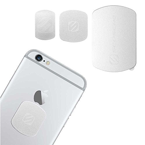 Scosche MAGRKSRI MagicMount Phone Replacement Plate Kit - for Magnetic Car Phone Mount Holder with Extra Strength Hold, Universal with All Mobile Devices, Silver