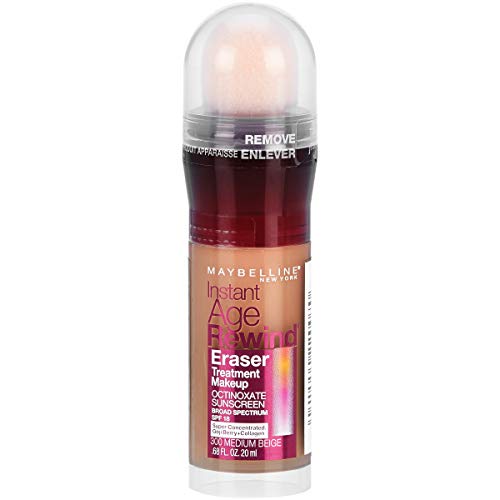 Maybelline Instant Age Rewind Eraser Treatment Makeup with SPF 18, Anti Aging Concealer Infused with Goji Berry and Collagen, Medium Beige, 1 Count