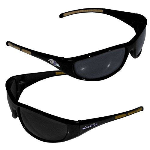 Siskiyou Sports NFL Baltimore Ravens Adult Sunglass and Bag Set, Black, One Size (2FSG180EB)