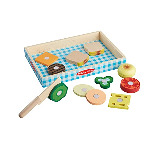 Melissa and Doug Wooden Sandwich-Making Pretend Play Food Set