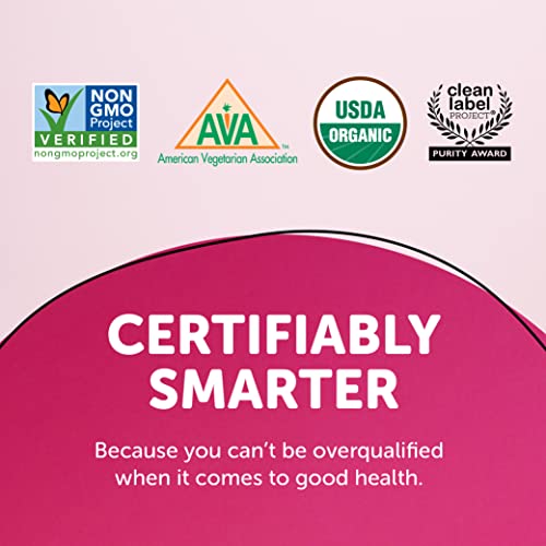 SmartyPants Organic Womens Multivitamin, Daily Gummy Vitamins: Biotin, Probiotics, Vitamin C, D3, B12, Omega 3, and Zinc for Immune Support, Energy, and Hair Skin and Nails, 120 Gummies, 30 Day Supply