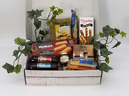 The Good Life Gourmet Care Package, Gift Box Filled with Meat, Cheese, Crackers, Nuts, Savory Snack Mix and So Much More.
