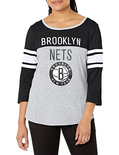 Ultra Game NBA Brooklyn Nets Womens Sleepwear Super Soft Hacci Pajama Loungewear Pants, Heather Gray, Medium