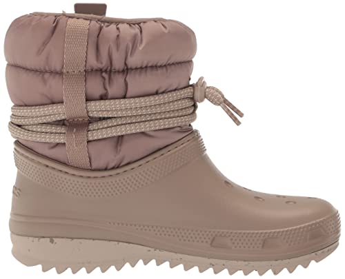 Crocs Women's Classic Neo Puff Luxe Winter Boots Snow, Mushroom, 7
