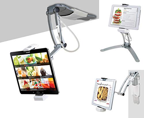 2-in-1 Mount Stand – CTA 2-in-1 Kitchen Mount Stand For iPad 7th/ 8th/ 9th Gen 10.2”, iPad Air 4, iPad Mini 5, 12.9” iPad Pro, iPad Pro 11”, Galaxy Tab S3, Zebra and Other 7-13” Devices (PAD-KMS)