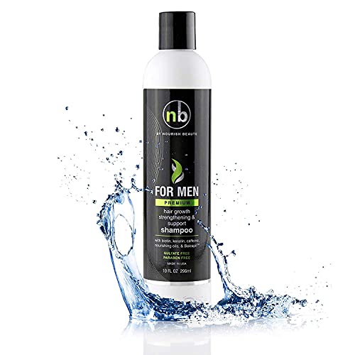 Nourish Beaute Hair Regrowth Shampoo for Men, Sulfate-Free Anti Hair Loss Shampoo, Vitamins Hair Growth Support Shampoo, Premium