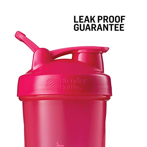 BlenderBottle Classic Shaker Bottle Perfect for Protein Shakes and Pre Workout, 20-Ounce, Black