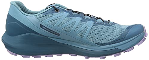Salomon Sense Ride 4 Running Shoes for Women Trail, Delphinium Blue/Mallard Blue/Lavender, 8