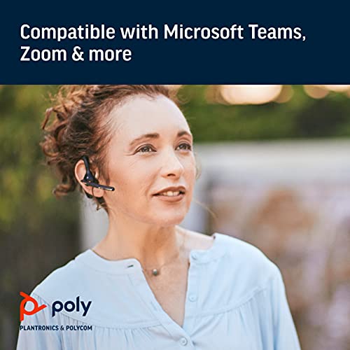 Plantronics - Voyager 5200 UC (Poly) - Bluetooth Single-Ear (Monaural) Headset - USB-A Compatible to connect to your PC and/or Mac - Works with Teams, Zoom and more - Noise Canceling