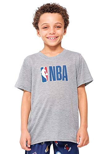 Ultra Game NBA Multi-Team Boys 2 Piece Pjs Lounge Pants and Tee Set, Navy, 8