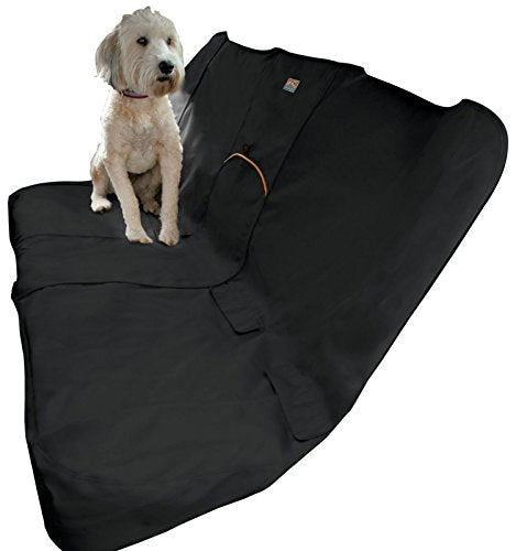 Kurgo Wander Bench Dog Seat Cover, 55' Wide, Black, Car Seat Cover for Pets, Dog Back Seat Protector, Water Resistant, Contains Seat Anchors, Scratch Proof