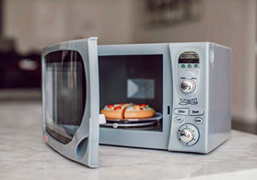Casdon DeLonghi Microwave | Toy Replica Of DeLonghi’s ‘Infinito’ Microwave For Children Aged 3+ | Featuring Flashing LED’s, Sounds and More! , Grey