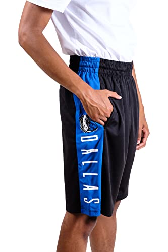 Ultra Game NBA Dallas Mavericks Mens Mesh Basketball Shorts, Black, XX-Large