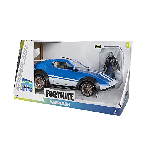 Fortnite Joy Ride Whiplash Vehicle (Blue and White), with 4-inch Articulated X-Lord Figure