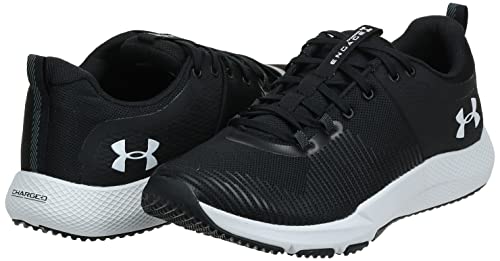 Under Armour Men's Charged Engage Cross Trainer, Black (001)/White, 10.5 M US