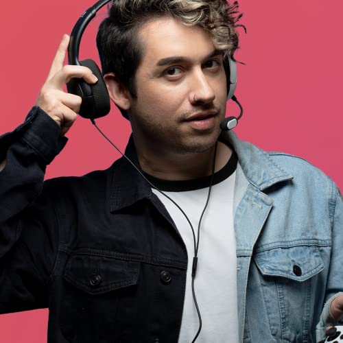 PDP Gaming LVL40 Stereo Headset with Mic for Switch OLED - Noise Cancelling Microphone - Black and White - Nintendo Switch